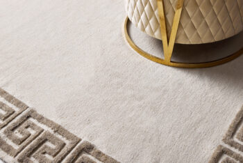 Diamond Carpets India, Ručne viazaný kusový koberec Greek DESP P86 Ivory White Antique Mud, 200x290, biela, chodba / predsieň