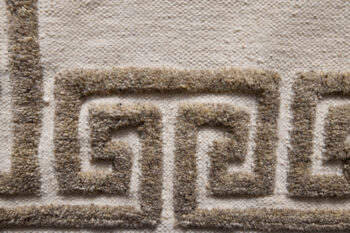 Diamond Carpets India, Ručne viazaný kusový koberec Greek DESP P86 Ivory White Antique Mud, 200x290, biela, chodba / predsieň