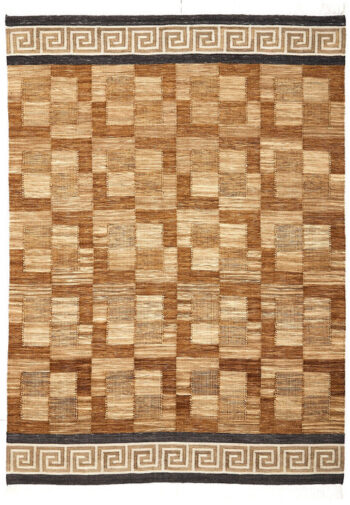 Diamond Carpets India, Ručne viazaný kusový koberec Greta Roma DE 2254 Multi Colour, 200x290, hnedá, chodba / predsieň