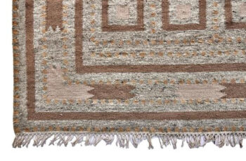 Diamond Carpets India, Ručne viazaný kusový koberec Guggenheim DESP P81 Brown Natural, 80x150, hnedá, chodba / predsieň