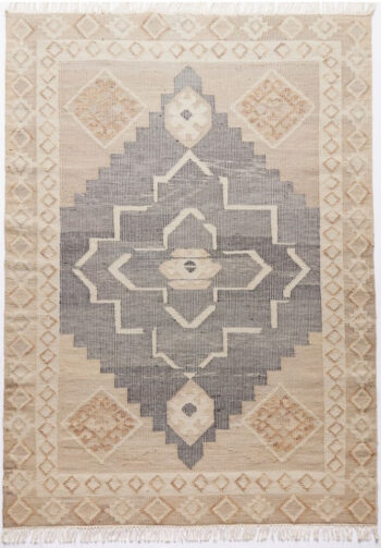 Diamond Carpets India, Ručne viazaný kusový koberec Heriz Wood DE 2005 Grey Mix, 200x290, béžová, chodba / predsieň
