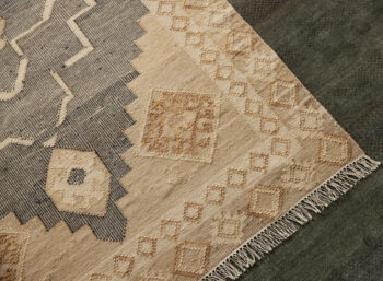 Diamond Carpets India, Ručne viazaný kusový koberec Heriz Wood DE 2005 Grey Mix, 200x290, béžová, chodba / predsieň