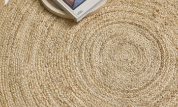 Diamond Carpets India, Ručne viazaný kusový koberec Hesper J-15 Natural kruh, 80x80, béžová, chodba / predsieň