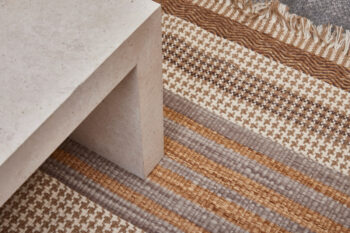 Diamond Carpets India, Ručne viazaný kusový koberec Houndstooth DESP HL89 Beige Mix, 160x230, béžová, hnedá, obývacia izba
