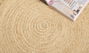 Diamond Carpets India, Ručne viazaný kusový koberec Jula J 34 Natural kruh, 140x140, béžová, chodba / predsieň