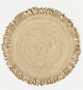 Diamond Carpets India, Ručne viazaný kusový koberec Jula J 34 Natural kruh, 140x140, béžová, chodba / predsieň