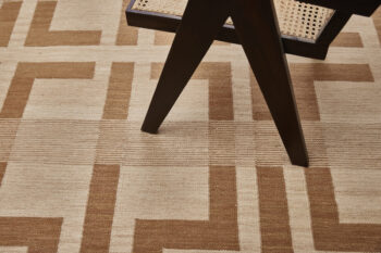 Diamond Carpets India, Ručne viazaný kusový koberec Leonidas DESP P124 Beige Mix, 80x150, béžová, hnedá, chodba / predsieň