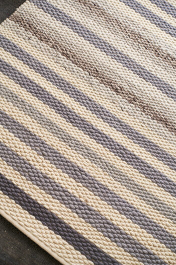Diamond Carpets India, Ručne viazaný kusový koberec MCK Strop DE 2263 Pastel Brown Mix, 300x400, čiernobiela, obývacia izba