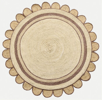 Diamond Carpets India, Ručne viazaný kusový koberec Nora J 30 Natural kruh, 180x180, béžová, chodba / predsieň