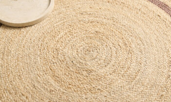 Diamond Carpets India, Ručne viazaný kusový koberec Ora J-28 Natural kruh, 80x80, béžová, chodba / predsieň