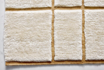 Diamond Carpets India, Ručne viazaný kusový koberec Radiant Mohair DESP P41 Mohair White, 80x150, biela, obývacia izba