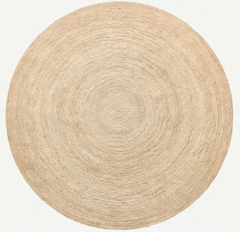 Diamond Carpets India, Ručne viazaný kusový koberec Rhea J-11 Natural kruh, 140x140, béžová, chodba / predsieň