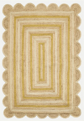 Diamond Carpets India, Ručne viazaný kusový koberec Soren J-41 Natural Yellow, 80x150, žltá, chodba / predsieň