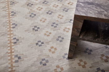 Diamond Carpets India, Ručne viazaný kusový koberec Sultan DESP P87 Ivory White Gold, 80x150, biela, chodba / predsieň
