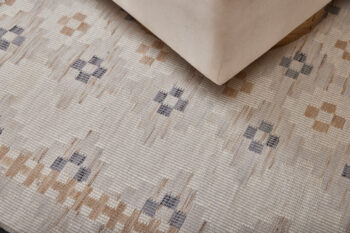 Diamond Carpets India, Ručne viazaný kusový koberec Sultan DESP P87 Ivory White Gold, 80x150, biela, chodba / predsieň