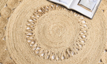 Diamond Carpets India, Ručne viazaný kusový koberec Zora J 29 Natural kruh, 240x240, béžová, chodba / predsieň