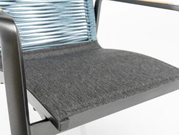Diamond Rope stolička s podrúčkami modrá