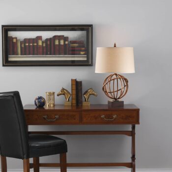 Dizajnérska textilná stolná lampa Spencer