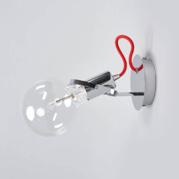 Dizajnová nástenná lampa Rádio v chróme