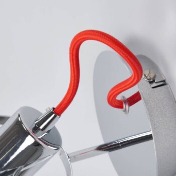 Dizajnová nástenná lampa Rádio v chróme