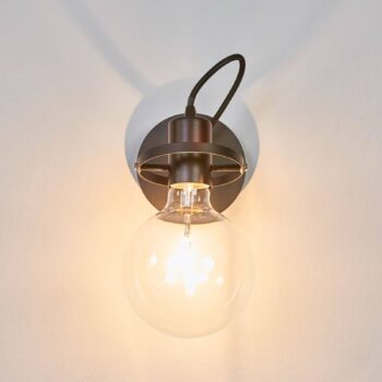 Dizajnová nástenná lampa Rádio v čiernej farbe