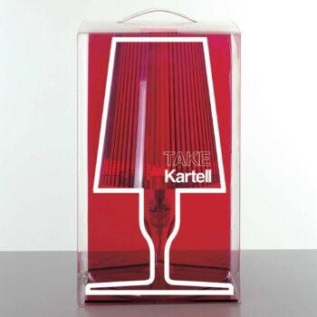 Dizajnová stolová lampa Kartell Take, dymovo sivá