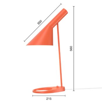 Dizajnová stolová lampa Louis Poulsen AJ Mini oranžová