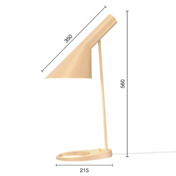 Dizajnová stolová lampa Louis Poulsen AJ sand