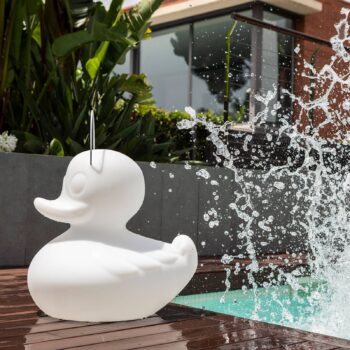 Dizajnové LED svetlo DUCK-DUCK XL vonkajšie biela
