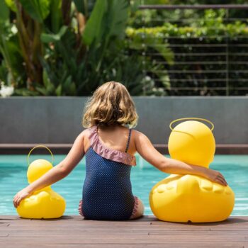 Dizajnové LED svetlo DUCK-DUCK XL vonkajšie žltá