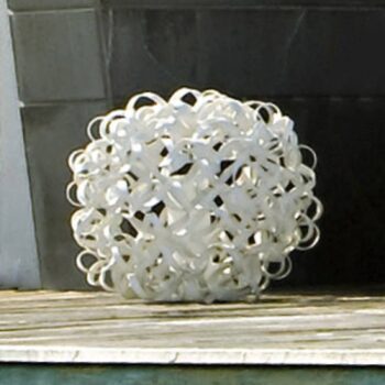 Dizajnové svetlo ICONE Salsola pre vonkajšie použitie, biele, 48 cm