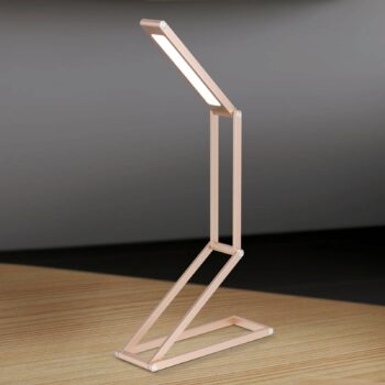 Dobíjacia stolová lampa Falto LED, zlatá farba, hliník, nastaviteľná