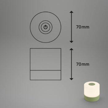 Dobíjacia stolová lampa LED Smal, zelená, 2 700 K, stmievateľná