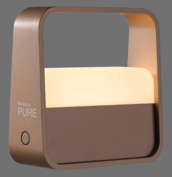Dobíjacia stolová lampa PURE LED Pure Go, bronz, hliník