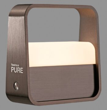 Dobíjacia stolová lampa PURE LED Pure Go, hnedá, hliník