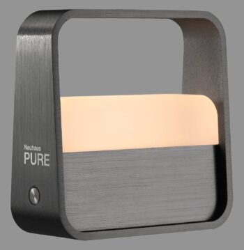 Dobíjacia stolová lampa PURE LED Pure Go, sivá, hliník
