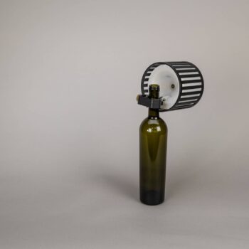 Dobíjateľná stolová LED lampa Bottle, čierna, hliník, IP54, stmievač, CCT