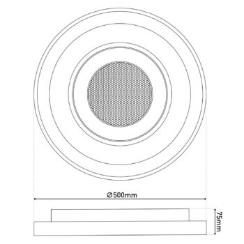 Doira LED stropné svietidlo, biele, kov, Ø 50 cm, CCT, diaľkové ovládanie