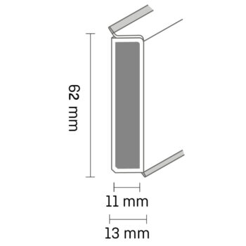 Döllken, Podlahová lišta Cubu Trendy Powder Rose 1463 2,5m, 2500x75x13 mm, ružová