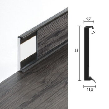Döllken, Soklová lišta PSL 25669 0101 white 250 cm, 2500x58x11,8 mm, biela