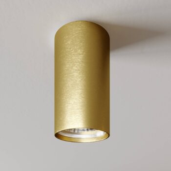Downlight Eye S v valcovom tvare, mosadz
