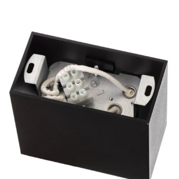 Downlight Gap v hranatom tvare, 2-plameňové čierne