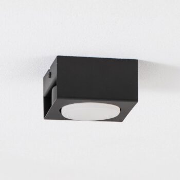 Downlight Ian v čiernej farbe, 1-plameňové