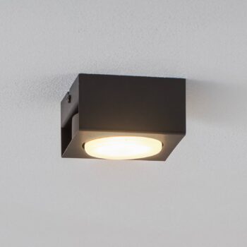 Downlight Ian v čiernej farbe, 1-plameňové