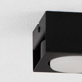 Downlight Ian v čiernej farbe, 1-plameňové
