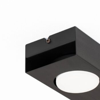 Downlight Ian v čiernej farbe, 4-plameňové