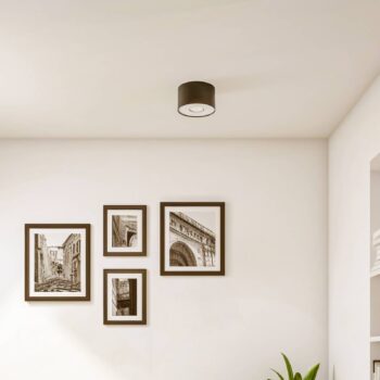 Downlight Point S, čierna/biela/čierna