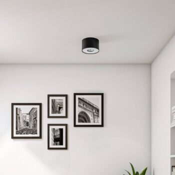 Downlight Point S, čierna/biela/čierna