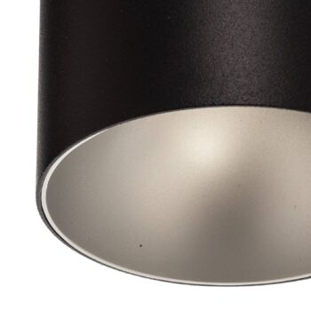 Downlight Point Tone, čierny, vnútri strieborný