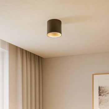 Downlight Point Tone, čierny, vnútri strieborný